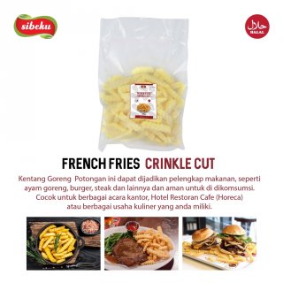 7. Kentang Goreng Crinkle Cut French Fries Sibeku, Garing di Luar dan Lembut di Dalam