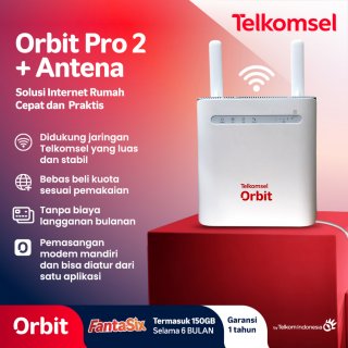 Telkomsel Orbit Pro 2 Modem WiFi 4G High Speed Bonus Data With Antenna