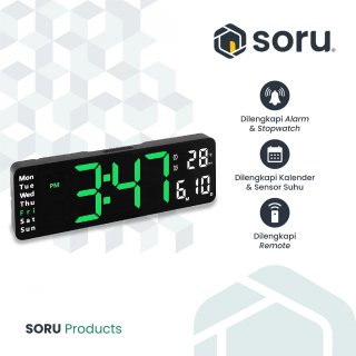 Soru - Jam Dinding Digital Smart Alarm LED