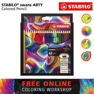 23. STABILO swans ARTY Colored Pencils 48 pcs