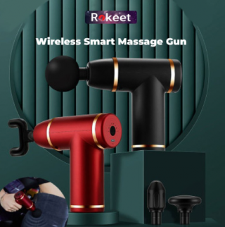 14. Rokeet Massage Gun Deep Tissue Massager Gun Alat Pijat Elektrik 