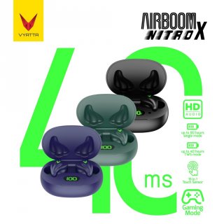 16. Vyatta Airboom Nitro X TWS Bluetooth Headset, Mudah Dikoneksikan dengan Aneka Gadget