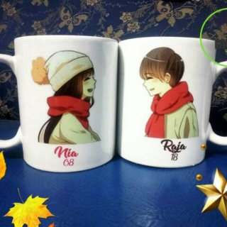 27. Cetak Kado custom Mug Couple / Anniversary Free Design