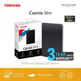 16. Toshiba Canvio Slim III Hardisk Eksternal 1TB, Desain Ramping Menawan