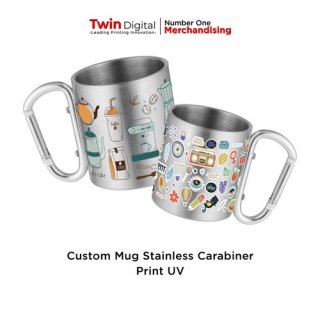 24. Twin Digital Custom Stainless Mug, Pesan Cinta untuk yang Tercinta