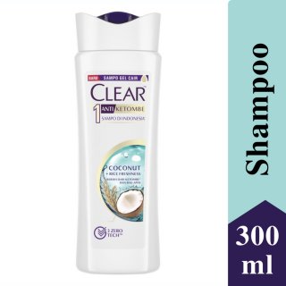 CLEAR Coconut Oil + Rice Sampo Anti-Ketombe Shampoo 300mL