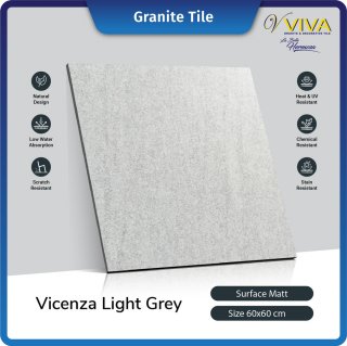 Granite Tile Vicenza Light Grey Granit Lantai 60x60