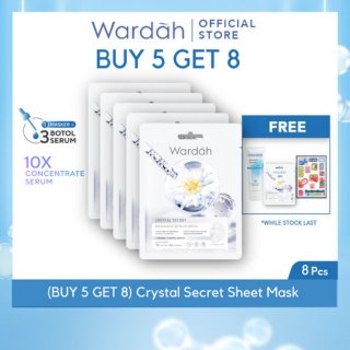 Wardah Crystal Secret Radiance Serum Mask 20 ml - Sheet Mask