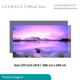 Ezzrale Layar Reflective Screen Projector Import Quality 120" Inch