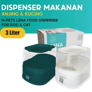 M-Pets Lena Food Dispenser 3 Liter - Tempat Makan Anjing Kucing