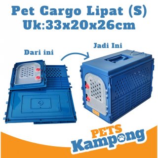3. Pet cargo Kandang Kucing Lipat ukuran 33x20x26 S, Mudah Dibongkar Pasang