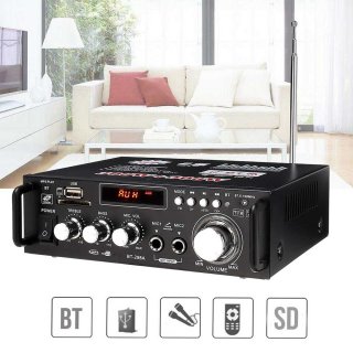6. Junejour  BT-298A Bluetooth EQ Audio Amplifier, Untuk Karaoke Home Theater