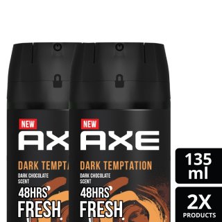 Axe Deodorant Deo Body Spray Parfum Pria Dark Temptation - 135Ml