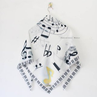 25. Jilbab segiempat musik / Music Square scarf, Pas untuk Pecinta Piano