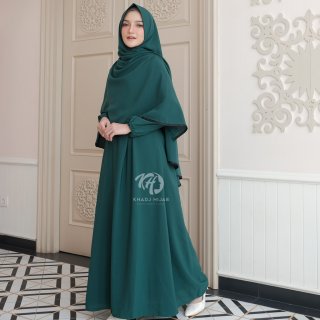 19. Khadijah Gamis Syari Dress Set Khimar Ayesha, Cocok untuk Wanita yang Suka Tampil Simpel