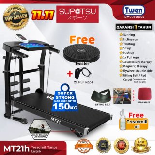 Twen MT21 Treadmill Manual Multifungsi 5 in 1