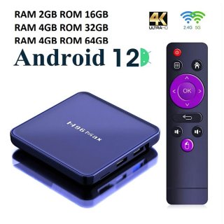 H96 MAX V12 RAM 4GB+64GB Tv Box Android 12 Bluetooth Wifi 4K Dual Wifi