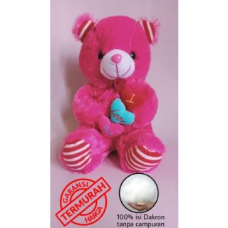 19. Boneka Teddy Bear Lucu Bear L Pink Fanta Boneka Beruang Bear Love