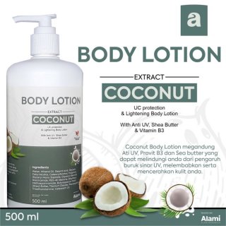 Body Lotion Extract Coconut VCO Kelapa 500ml | Alami Alam
