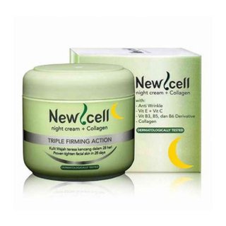 4. Purbasari Newcell Night Cream + Collagen, Mampu Menjaga Keremajaan Kulit