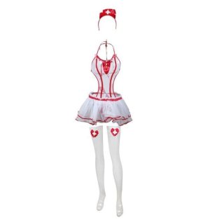 19. PlazaKota L1119 Costume Teddy Nurse Kostum Suster Putih, Tampil Semakin Menggoda di Hadapan Pasangan