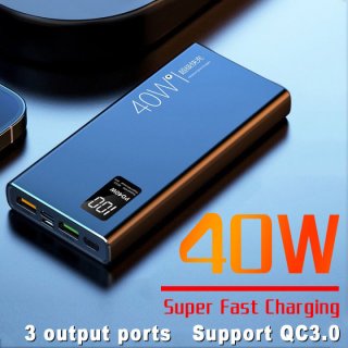 PowerBank 40W 10000 mAh PowerBank Fast Charging Power Bank PD 40W 2A Dual USB Output 3 Input LED Display