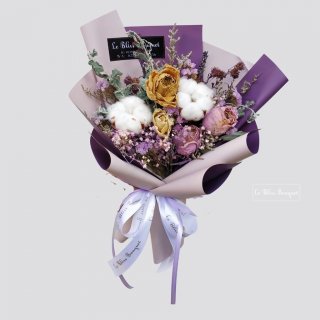 Le Bliss Bouquet | Buket Bunga Kering Small Size Dried Flower Bouquet Kado Anniversary, Wisuda