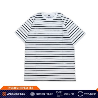 Jackersfield Tyler Striped Tee White Kaos T-Shirt Pria
