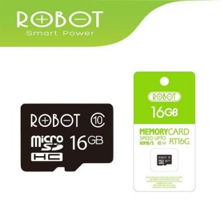 Robot Memory Card Micro SD 16GB 80Mbps Class 10 with Package