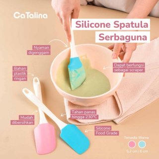 Spatula Sudip Solet Kue Silikon Tahan Panas Anti Lengket