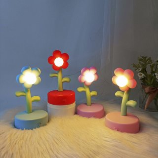 Kreatif Colorful Sunflower Night Light Lampu Meja DIY
