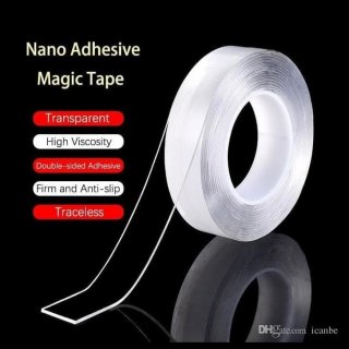 21. Nano Magic Double Tape Anti Air Pu Soft Gel 30 mm X 3 m, Sangat Kuat dan Tahan Air