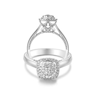 Adelle Jewellery Eterna Diamond Solitaire Ring Cincin Berlian - White Gold