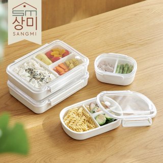 26. Lunch Box Berbagai Ukuran dengan Warna Putih Bersih