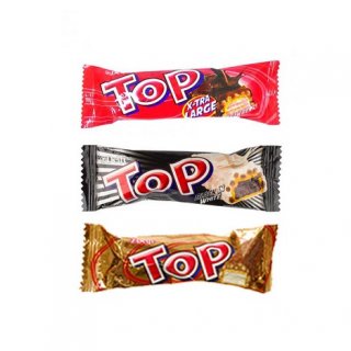 25. Snack Wafer Top 24 pcs, Dibalut Karamel Coklat yang Renyah