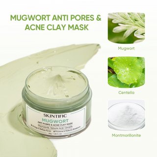 25. SKINTIFIC Mugwort Acne Clay Mask 