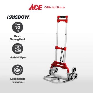 Ace - Krisbow Troli Barang Lipat Aluminium 6 Roda 70 Kg Alat Pengangkut Barang Troli Pengangkut Trolley Barang Cart Trolley