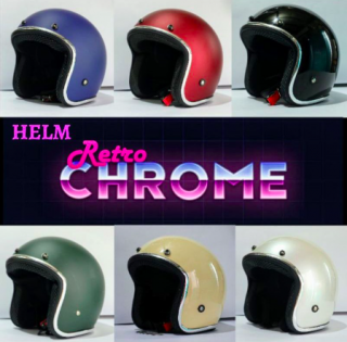 21. Helm Bogo Retro Chrome, Warna Netral yang Elegan