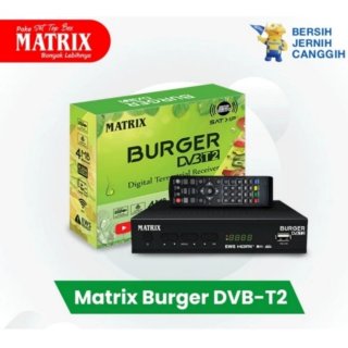 Set Top Box / Receiver TV Digital DVB-T2 Matrix Burger Hijau