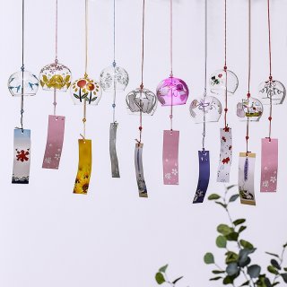 4. Japanese Style Glass Windchime Hanging Blessing Bells, Bahannya Berkualitas dan Tahan Lama Digunakan