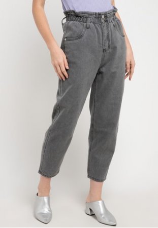 LLaces Clothing Grey Oversized Jeans
