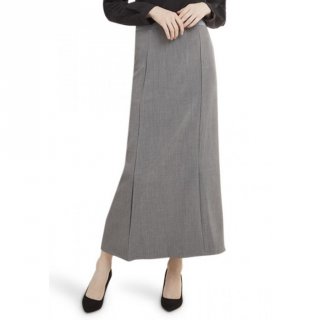 EvernoonPlain Maxi Skirt Rok Polos Span Panjang Bawahan Wanita Premium Quality - Grey 