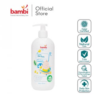 17. Bambi Baby Milk Bath, Sabun Mandi Anak yang Diperkaya Protein Susu