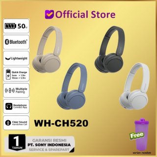 Sony WH-CH520 WHCH520 CH 520 Wireless Bluetooth On Ear Headphones