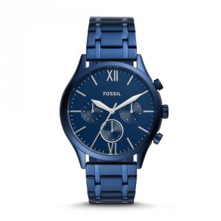 Fossil Fenmore Multifunction Blue Stainless Steel Jam Pria - BQ2403