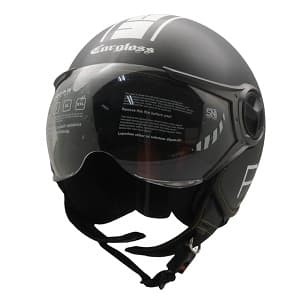 Cargloss YR Protect Helm Retro Half Face - Deep Black doff (SG) 