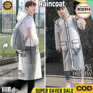 Mantel Raincoat with Hood Korea Style