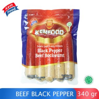 Kemfood Sosis Sapi Black Pepper Beef Bockwurst