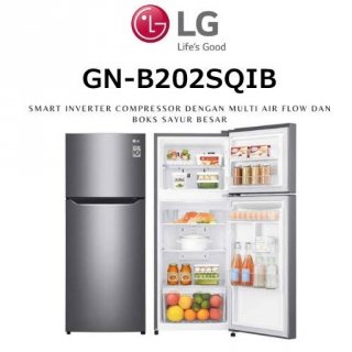 LG GNB202SQIB KULKAS LG 2 PINTU INVERTER