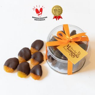 23. Dried Apricot coated with Dark Chocolate 58% 160g | Chocolate Monggo